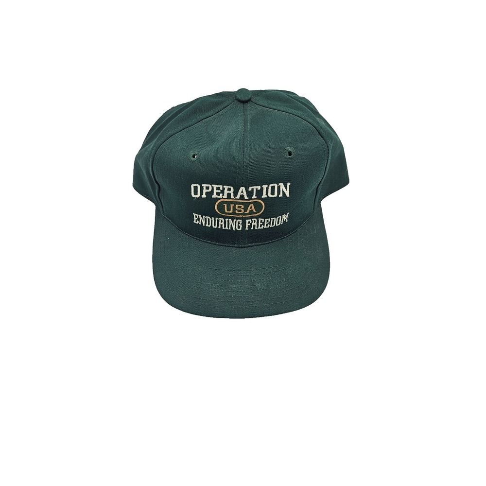 Vintage Snapback Hat Military USA Patriotic The Game Cap Green Dad Hat